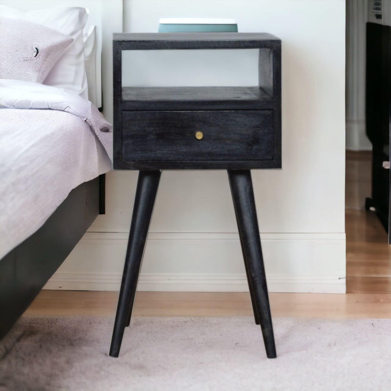 Ash Black Mini Bedside Table