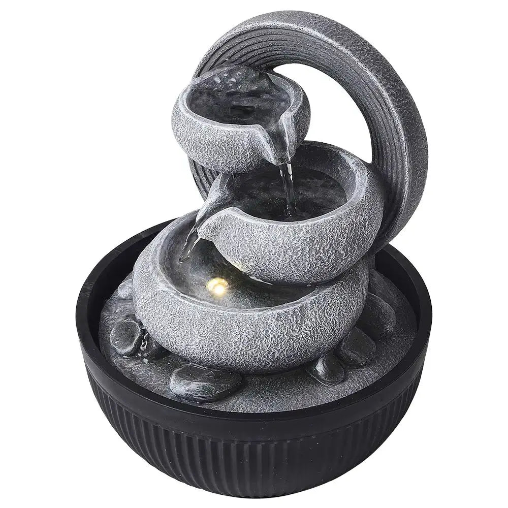 Tabletop Garden Fountain with LED Light