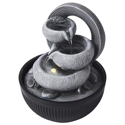 Tabletop Garden Fountain with LED Light