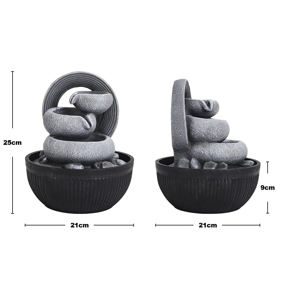 Tabletop Garden Fountain with LED Light