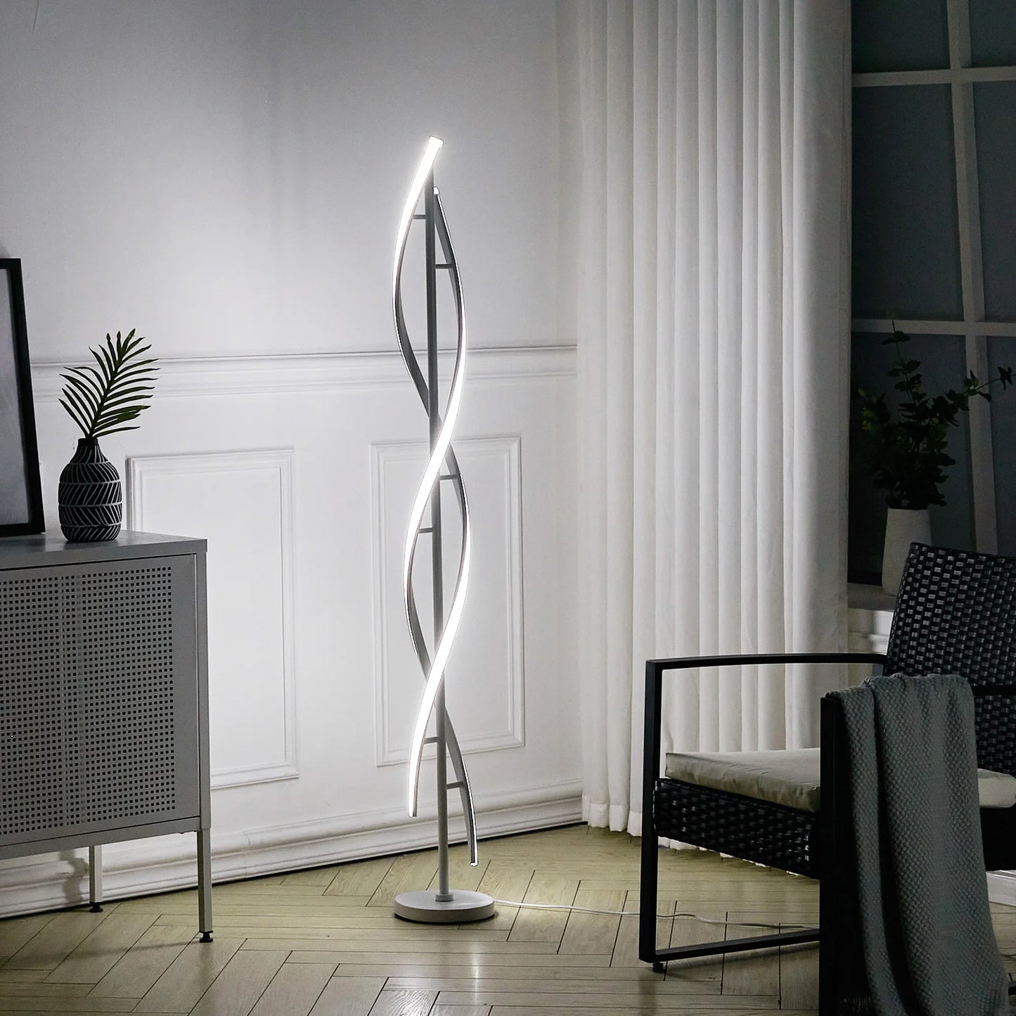 Minimal Swirl Led Floor Lamp