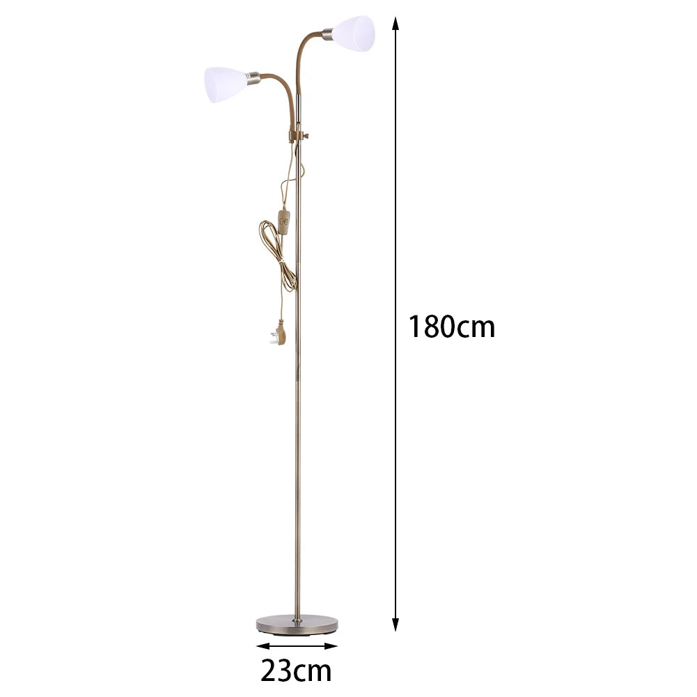 Adjustable Dual Head Standing Floor Lamp