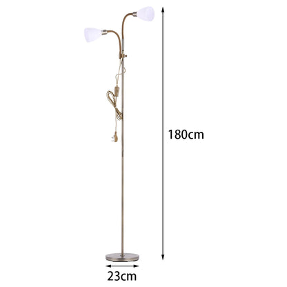 Adjustable Dual Head Standing Floor Lamp