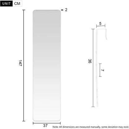 Hanging Door Mirror with Rounded Corners