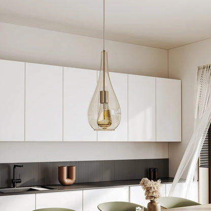 Amber Droplet Pendant Light