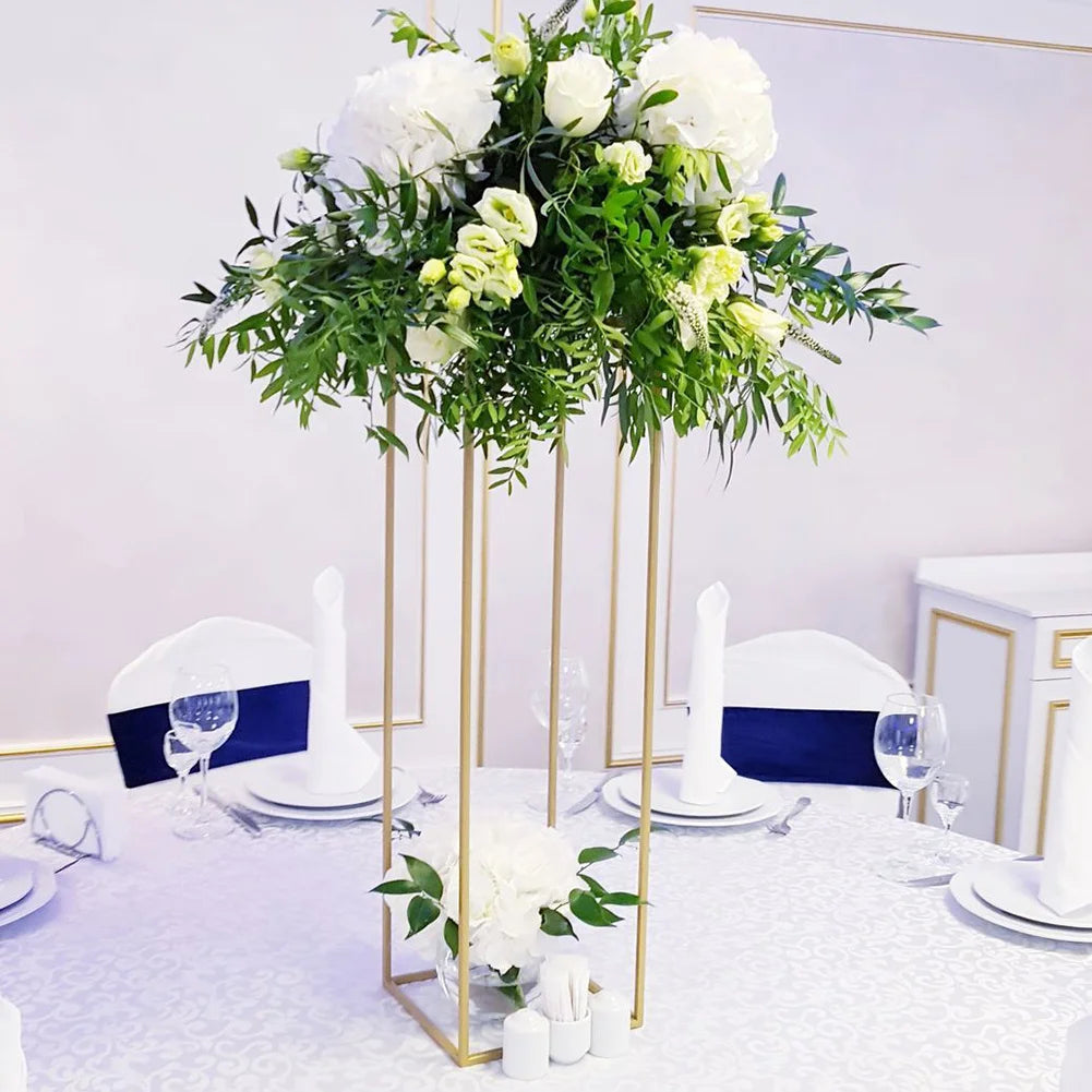 Gold Flower Column Stand