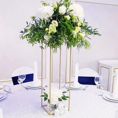 Gold Flower Column Stand