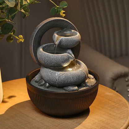 Tabletop Garden Fountain with LED Light