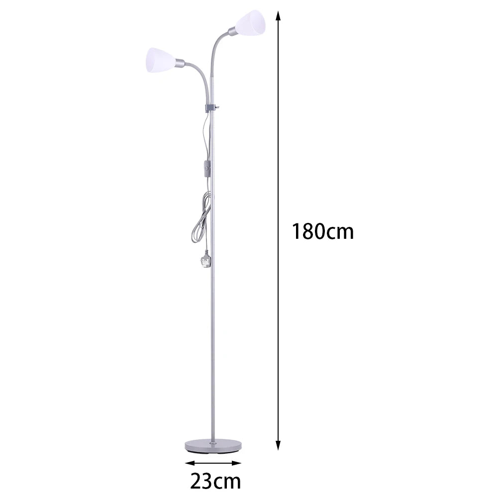 Adjustable Dual Head Standing Floor Lamp