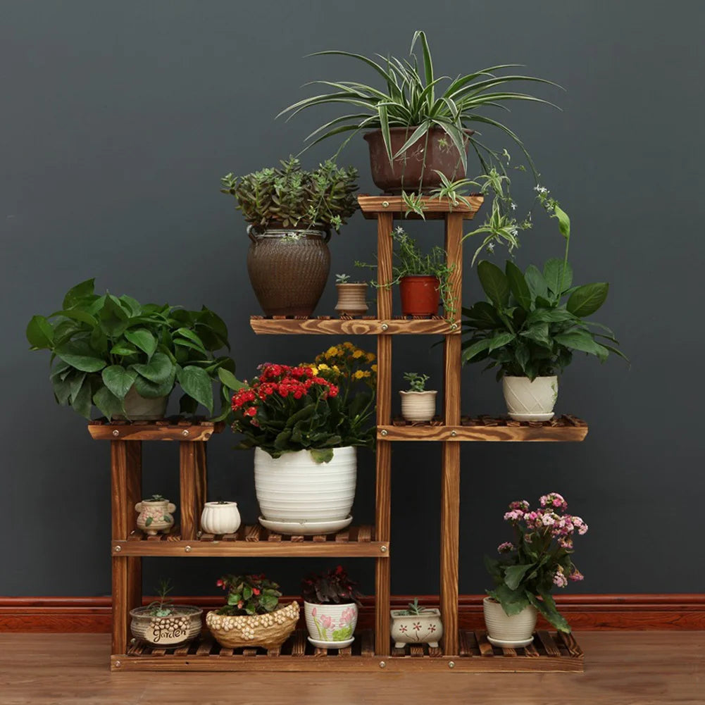 Tiered Wooden Plant Stand