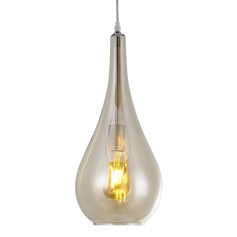 Amber Droplet Pendant Light