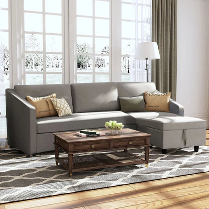 3 Seater Corner Sofa Bed with Storage