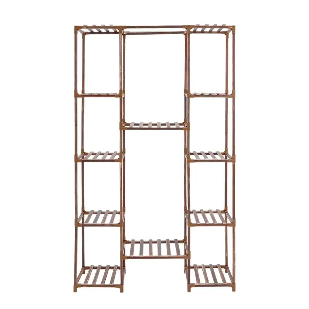 Multi-Tier Wood Plants Display Shelf