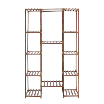 Multi-Tier Wood Plants Display Shelf
