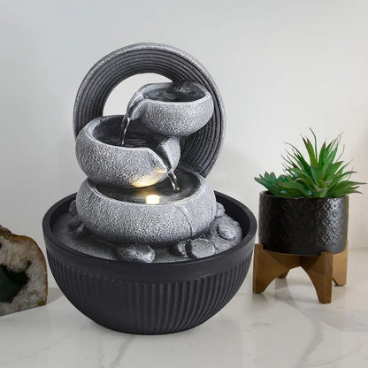 Tabletop Garden Fountain with LED Light