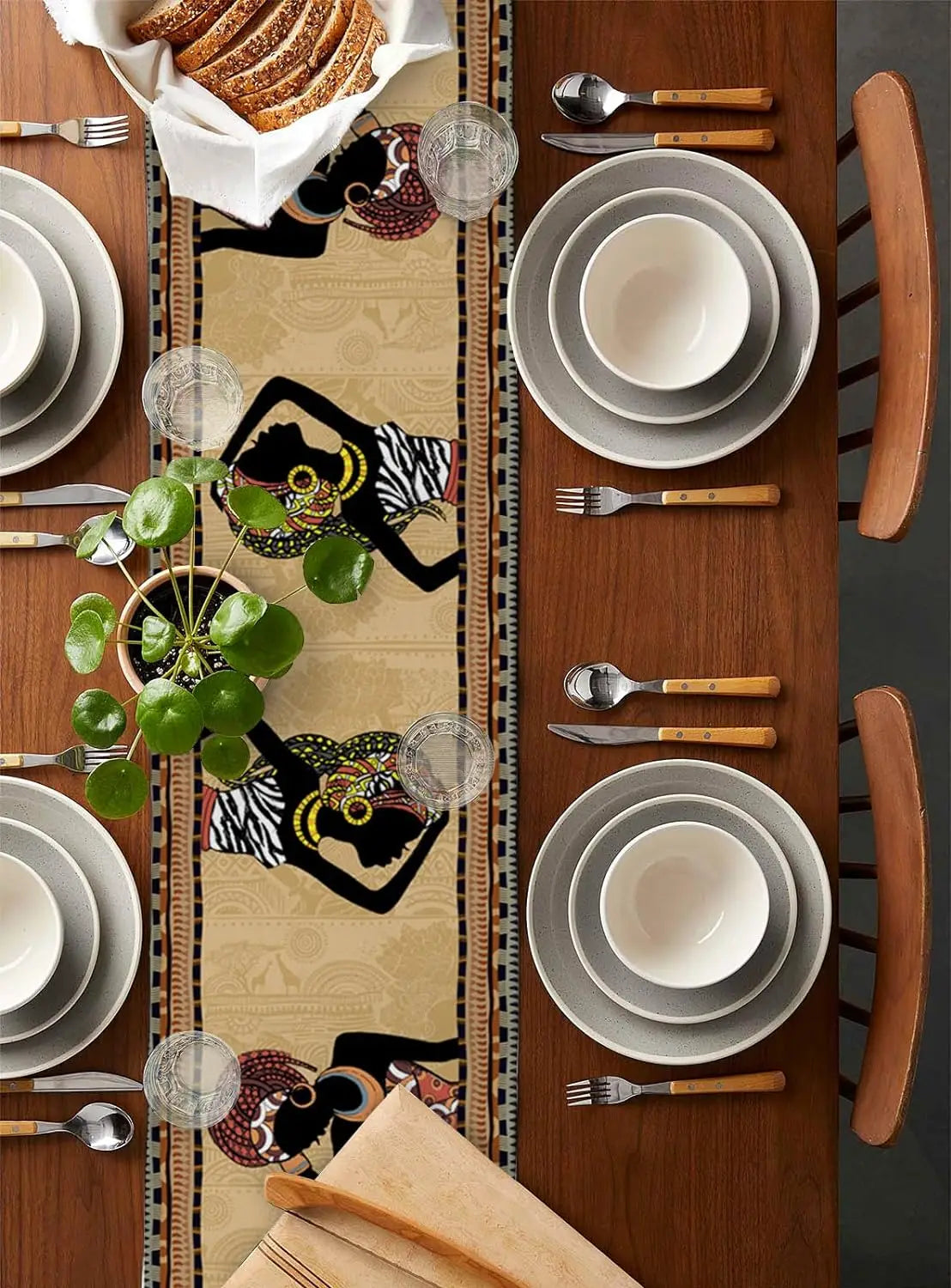 Ethnic Boho African Women Table Runner
