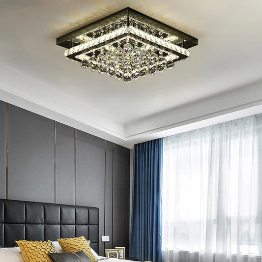 Plush Crystal LED Mounted Ceiling Light