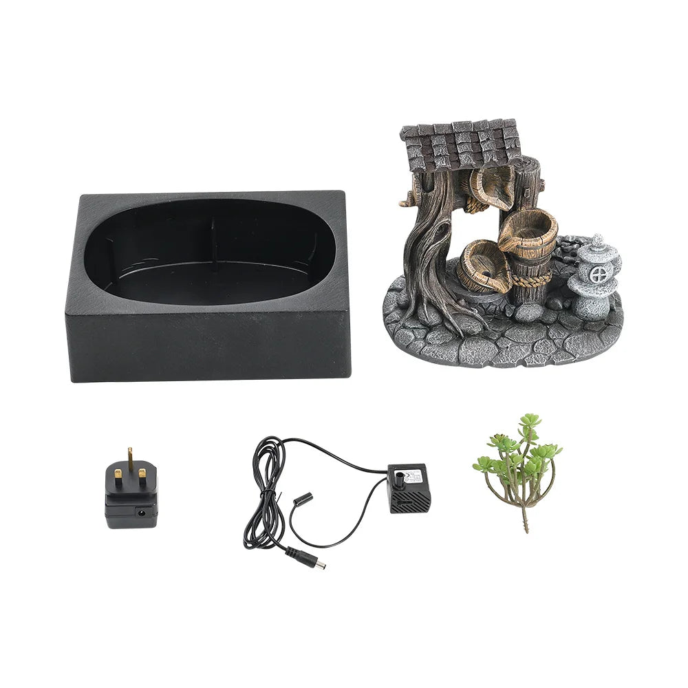 Tabletop Cascade Water Fountain with LED