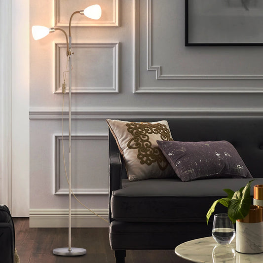Adjustable Dual Head Standing Floor Lamp