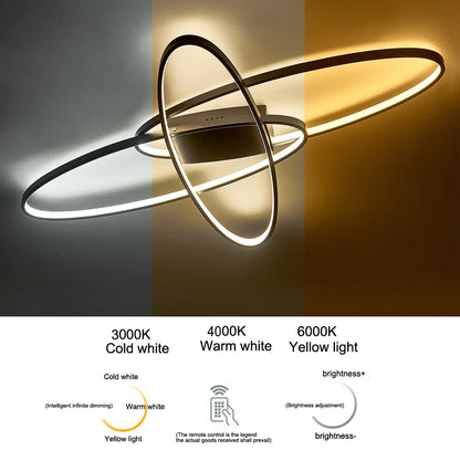 Oval LED Chandelier Ceiling Light