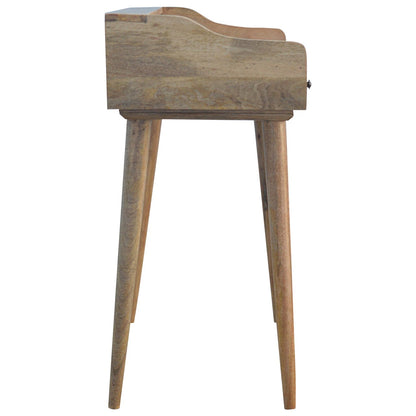 Gallery Wooden Writing Desk, three-quarter angle view