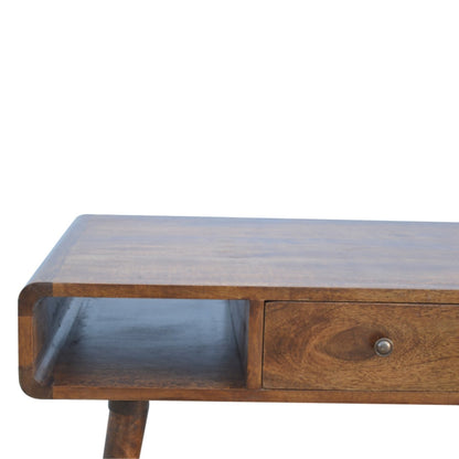 Curved Chestnut Open Coffee Table