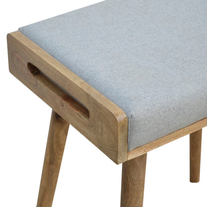 Grey Tweed Footstool