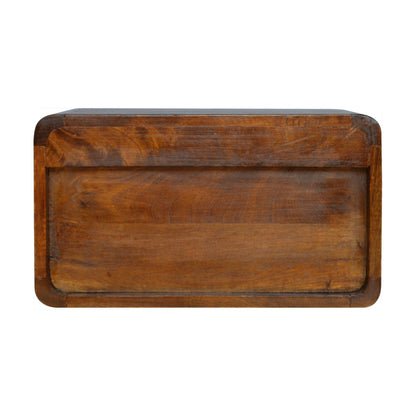 Floating Curved Bedside Shelf