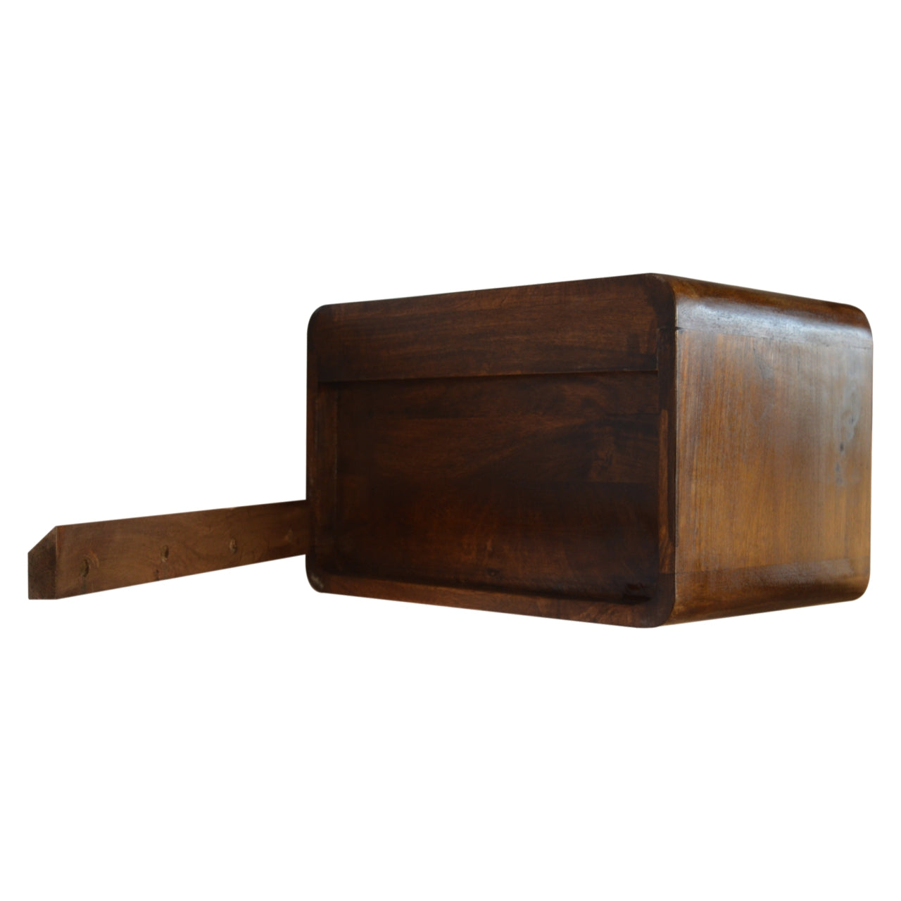 Floating Curved Bedside Shelf